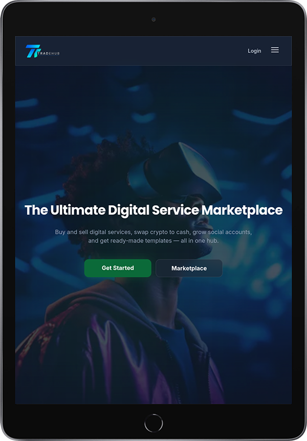 7th Trade Hub app on a tablet